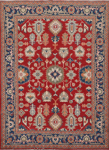 Red Geometric Kazak Oriental Rug 5x7