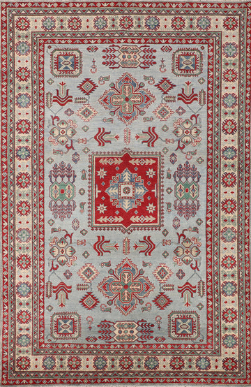 Geometric Kazak Oriental Area Rug 7x9