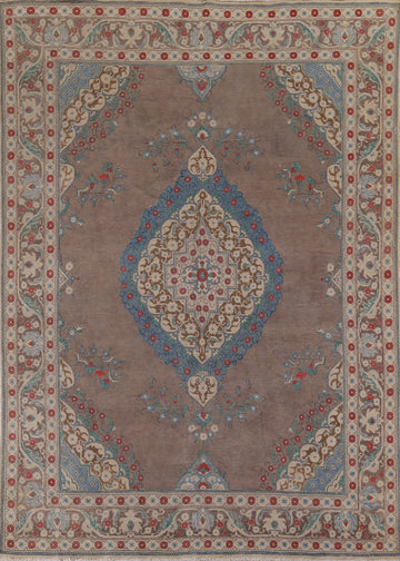Over Dyed Distressed Tabriz Persian Area Rug 8x11