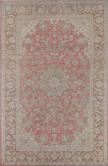 Distressed Pink Najafabad Persian Area Rug 8x12
