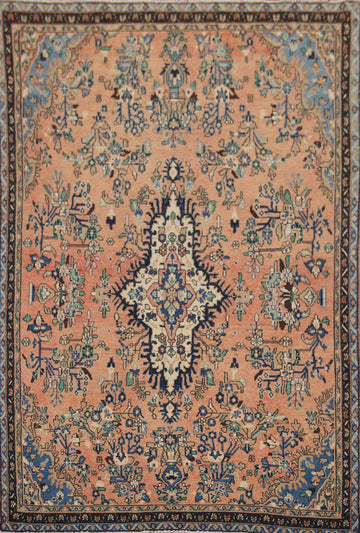 Vintage Wool Hamedan Persian Rug 7x10