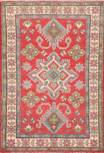 Geometric Kazak Oriental Accent Rug 3x5