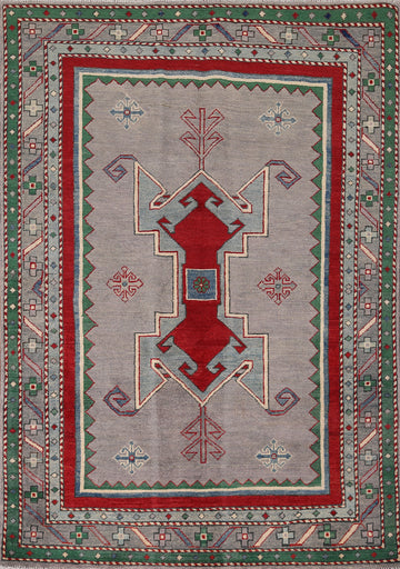 Geometric Kazak Oriental Foyer Rug 4x6