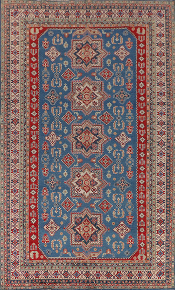 Blue Handmade Kazak Oriental Large Rug 10x16
