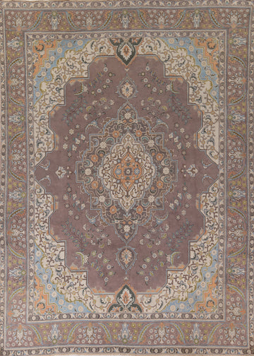 Vintage Wool Tabriz Persian Area Rug 9x13