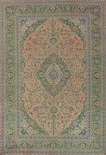 Traditional Floral Kashan Persian Area Rug 10x13