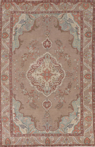 Vintage Wool Tabriz Persian Area Rug 6x10