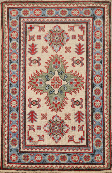 Geometric Kazak Wool Foyer Rug 2x3