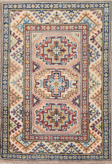 Geometric Kazak Oriental Accent Rug 2x3