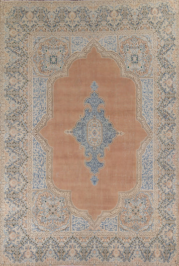 Vintage Wool Kerman Persian Area Rug 9x13