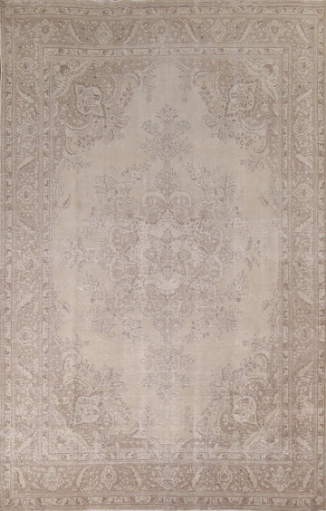 Muted Distressed Tabriz Persian Area Rug 8x11
