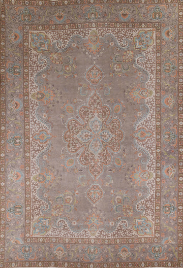 Vintage Wool Tabriz Persian Area Rug 10x13