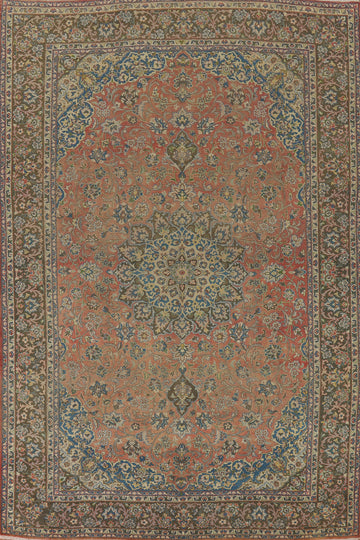 Vintage Floral Kashan Persian Area Rug 10x13