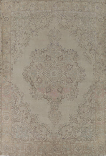 Earth Tone Wool Tabriz Persian Area Rug 9x13