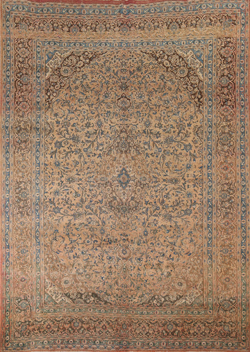 Traditional Mashad Handmade Persian Rug 10x12