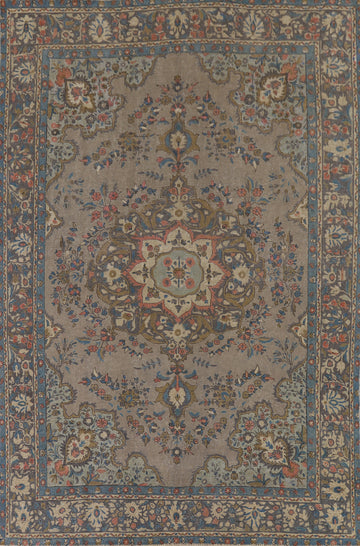 Vintage Wool Tabriz Persian Area Rug 9x13