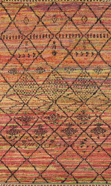 Trellis Wool Moroccan Oriental Area Rug 5x9