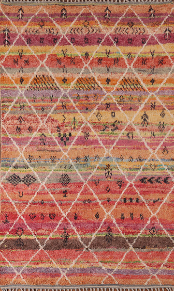 Colorful Trellis Moroccan Oriental Area Rug 5x9