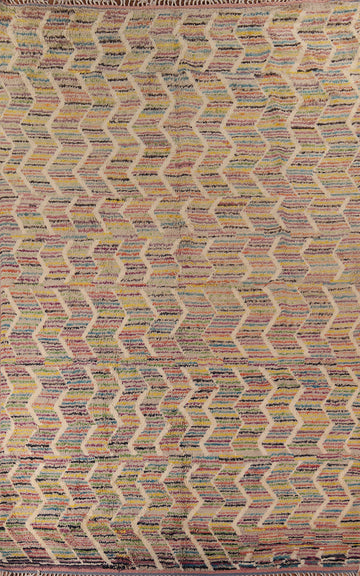All-Over Colorful Moroccan Oriental Large Rug 10x14