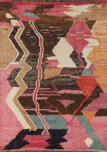 Abstract Plush Moroccan Oriental Area Rug 8x11
