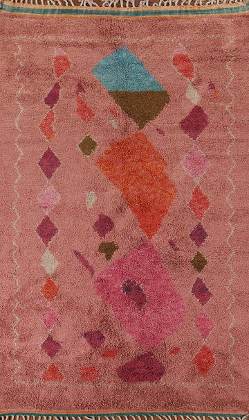 Pink Plush Moroccan Oriental Area Rug 6x10
