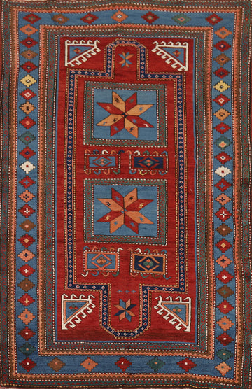 Vegetable Dye Shirvan Oriental Accent Rug 4x7