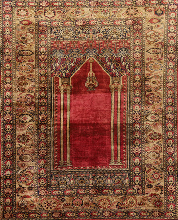 100% Silk Antique Anatolian Turkey Rug 4x6