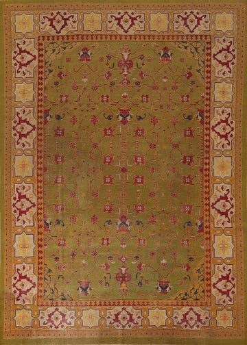 Pre-1900 Antique Vegetable Dye Agra Oriental Area Rug 9x12