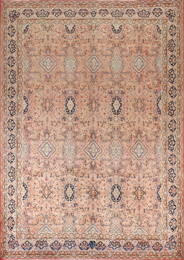 Handmade Wool Signed Kerman Persian Area Rug 10x13