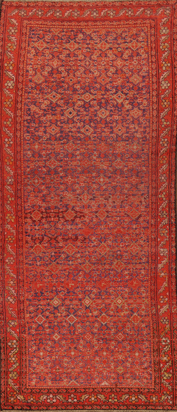All-Over Geometric Malayer Persian Runner Rug 3x9