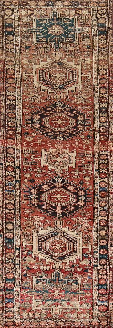 Tribal Wool Gharajeh Persian Runner Rug 3x10