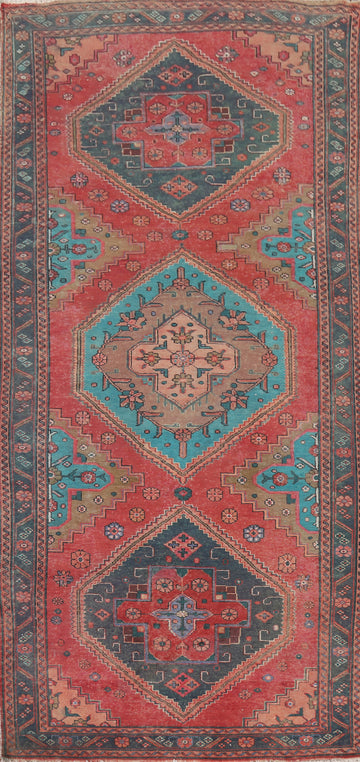 Geometric Wool Hamedan Persian Area Rug 5x11