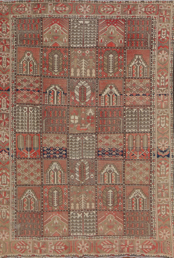 Garden Design Wool Bakhtiari Persian Area Rug 7x10