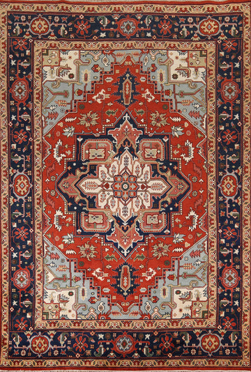 Handmade Wool Heriz Serapi Indian Area Rug 9x12