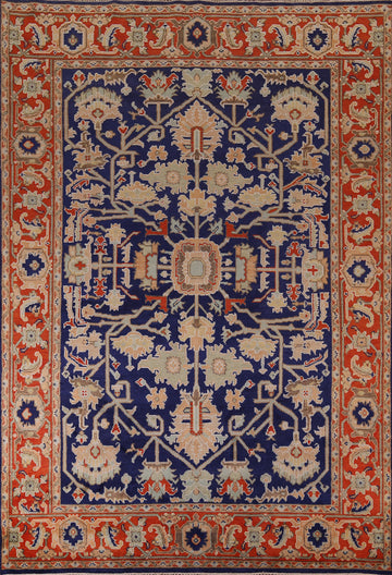 Handmade Blue Heriz Serapi Indian Area Rug 9x12