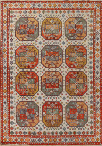 Elephant Feet Kazak Indian Area Rug 8x10