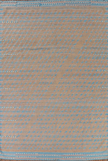 All-Over Striped Moroccan Oriental Area Rug 9x13