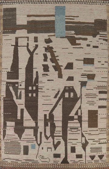 Handmade Abstract Moroccan Modern Area Rug 8x12