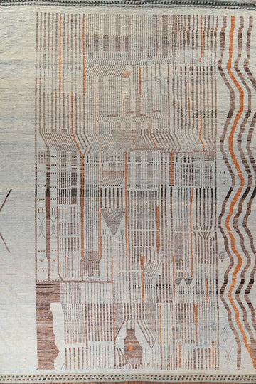 Abstract Wool Moroccan Large Rug 12x16