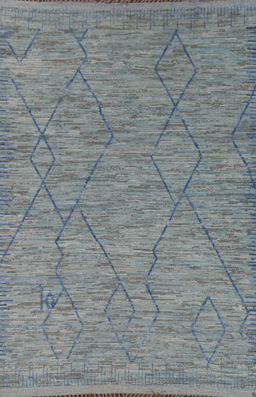 Handmade Wool Moroccan Oriental Area Rug 9x13