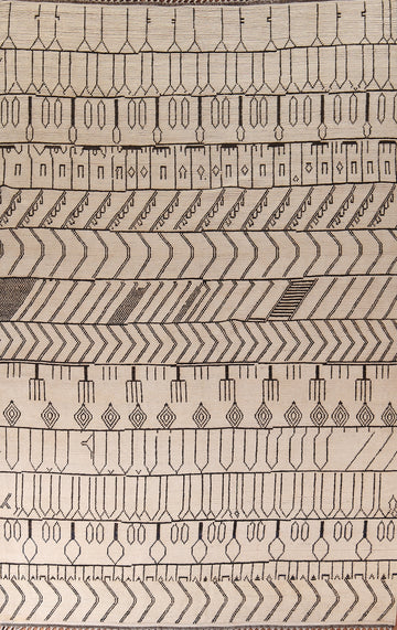 Handmade Wool Moroccan Oriental Large Rug 10x14
