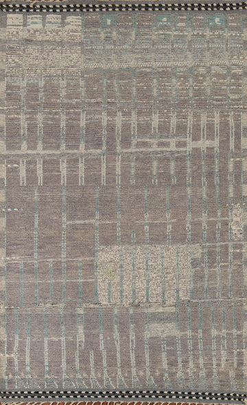 Handmade Wool Moroccan Oriental Area Rug 6x9