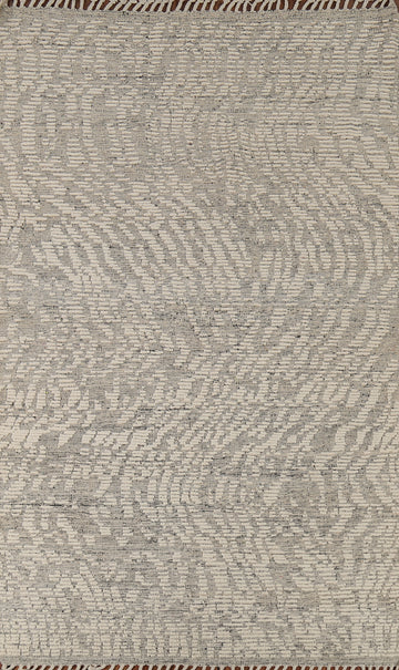All-Over Abstract Moroccan Modern Area Rug 5x8