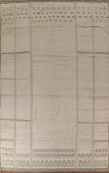 Modern Wool Moroccan Handmade Large Rug 10x16