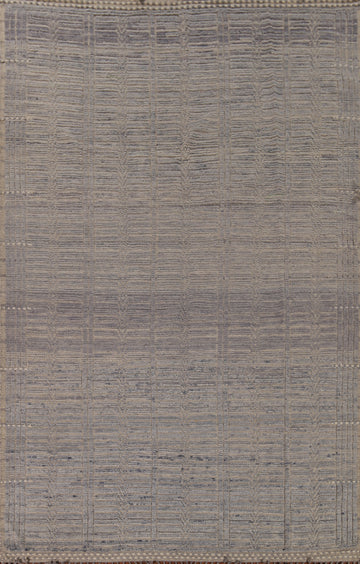 All-Over Striped Moroccan Handmade Large Rug 10x14