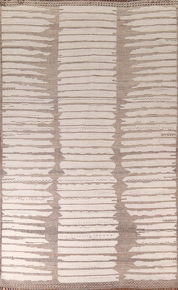 Handmade Wool Moroccan Large Abstract Rug 10x15