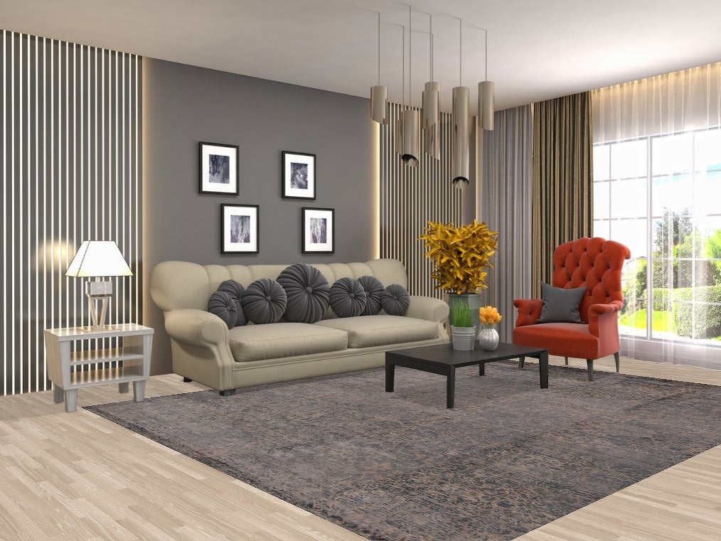 All-Over Abstract Indian Area Rug 8x10