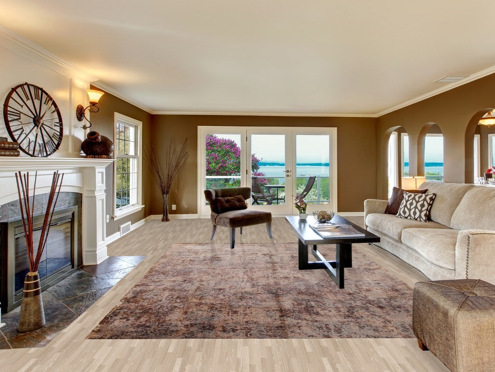 All-Over Abstract Wool Indian Area Rug 8x12