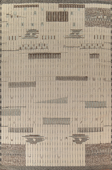 All-Over Striped Moroccan Large Rug 12x16