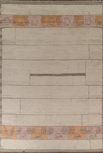 Handmade Wool Moroccan Oriental Area Rug 9x13